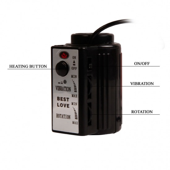 Bộ điều khiển dương vật giả hít tường rung ngoáy phát nhiệt FIERY