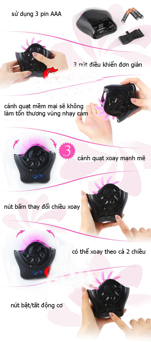 Hướng dẫn cách sử dụng máy liếm âm đạo tự động Sqweel2