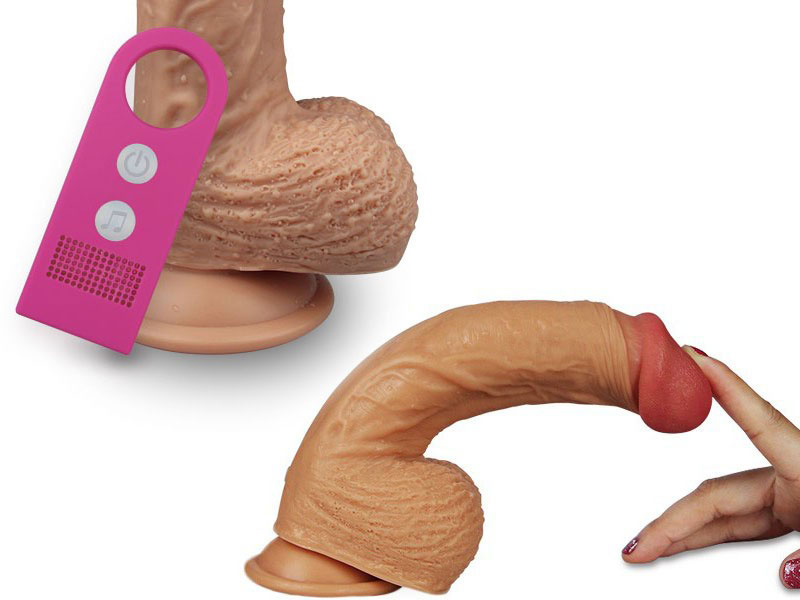 Dương vật giá có đế hít tường Lovetoy 8.5inch có rung đi kèm