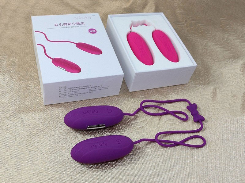 Hộp bao bì trứng rung massage hai đầu Aphojoy màu tím
