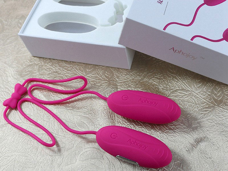 Hộp trứng rung tình yêu massage hai đầu Aphojoy màu hồng
