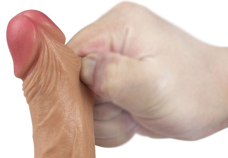 Dương vật giá thiết kế phần quy đầu hồng với các nếp nhăn