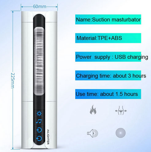 Kích thước âm đạo bú mút tự động rung thụt tỏa nhiệt Ailighter