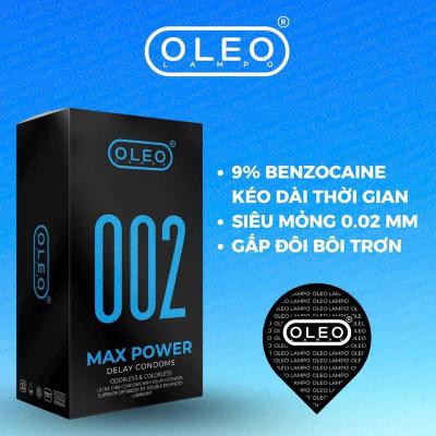 Bao cao su 10 chiếc Oleo Lampo 002 kéo dài thời gian, cực siêu mỏng nhiều gel