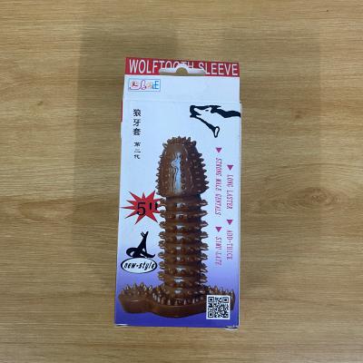 Bao cao su đôn dên da nâu rẽ nhánh size nhỏ có gai mềm quanh thân Wolftooth Sleeve