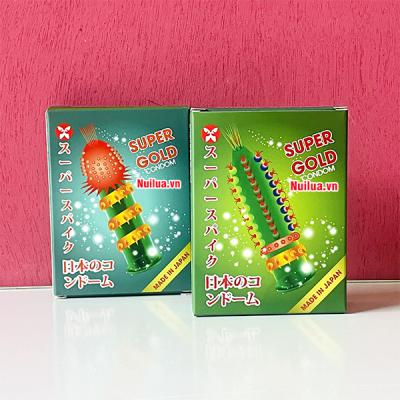 Bao cao su siêu gai Super Gold hộp 2 chiếc