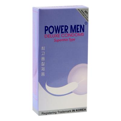 Bao cao su siêu mỏng kích thích Power Men Superthin Type (tím) hộp 12 cái