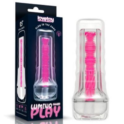 Cốc thủ dâm đèn pin trong suốt Lovetoy Lumino Play phát sáng màu hồng độc đáo