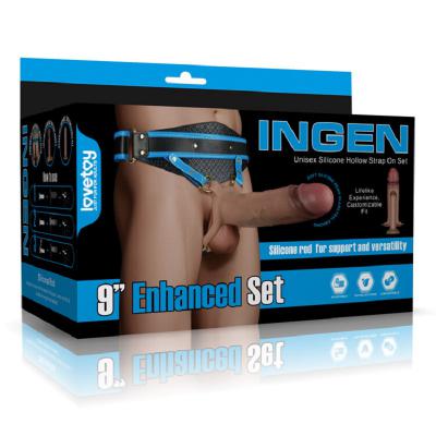 Dương vật có đai đeo Lovetoy Enhanced Set 9 inch INGEN Hollow Strap On rỗng ruột size khủng cho nam