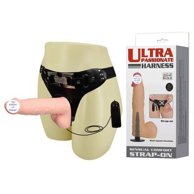 Dương vật giả dây đeo hông đặc ruột Ultra Baile có rung cho nữ và les