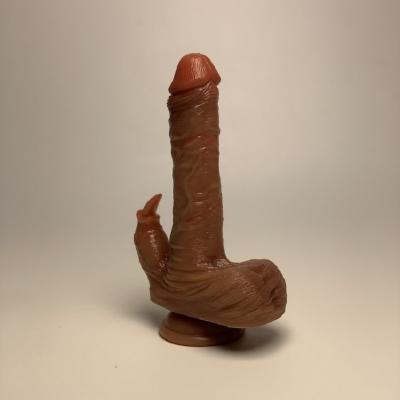 Dương vật giả hít tường rung thụt sưởi ấm Jiuai màu da nâu gân guốc như thật