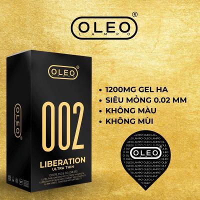 Hộp bao cao su 10 chiếc Oleo Lampo Liberation siêu mỏng không màu không mùi, nhiều gel