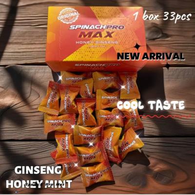 Kẹo ngậm vị mật ong & nhân sâm Spinach Pro Max Honey Ginseng hộp 33 viên tăng cường sinh lực nam