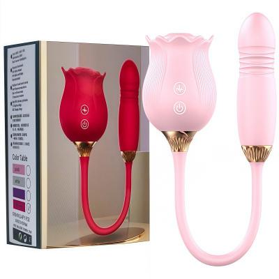 Máy bú mút hoa hồng kèm trứng rung thụt độc đáo