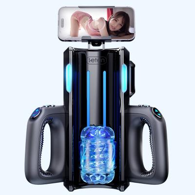 Máy thủ dâm rung rên thụt Leten King Masturbator Thrusting Pro cao cấp cho nam có giá đỡ gắn điện thoại