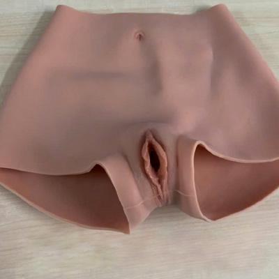 Quần silicon nguyên khối co dãn mềm mịn có âm đạo giả cho Gay (Nam Giả Nữ)
