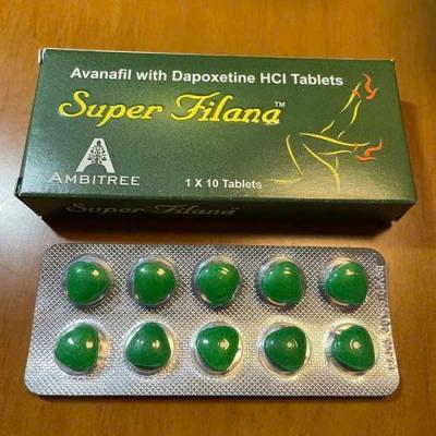 Thuốc tăng cường dương nam Avanafil with Dapoxetine Super Filana 100mg hộp 10 viên chính hãng Ấn Độ