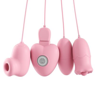 Trứng rung kết hợp lưỡi liếm bú mút 3 in 1 sạc usb