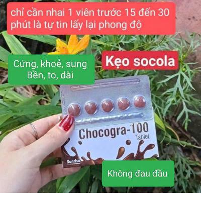 Viên nhai tăng cường dương vị socola Chocogra 100mg kéo dài thời gian quan hệ